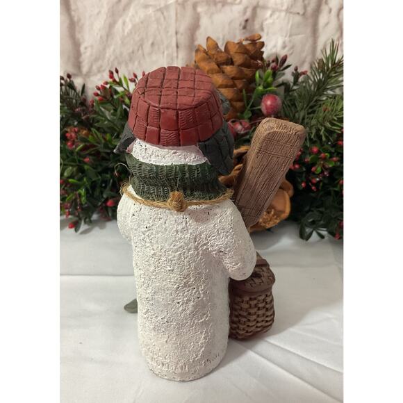 Vtg Sarah's Attic Snowman Figurine Limited Edition #62 of 4000 Fishing - Picture 5 of 6